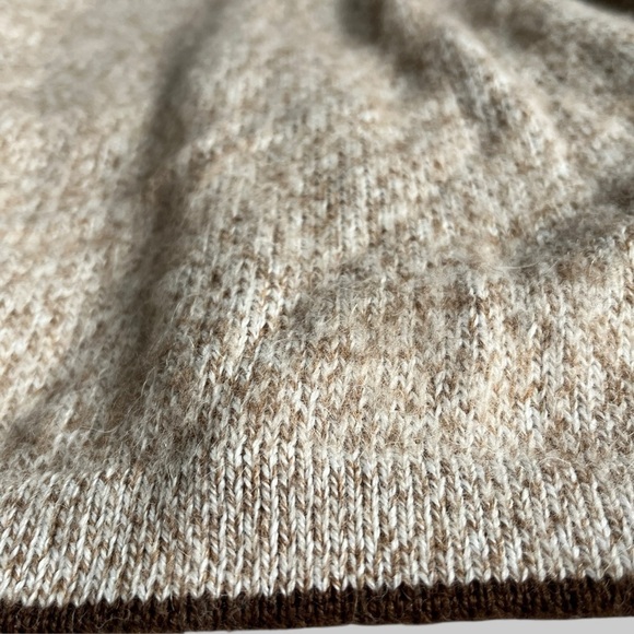 Vintage Arcohi’s Alpaca Wool Cardigan Sweater Beige Brown Graphic Peruvian Scene - Picture 9 of 12